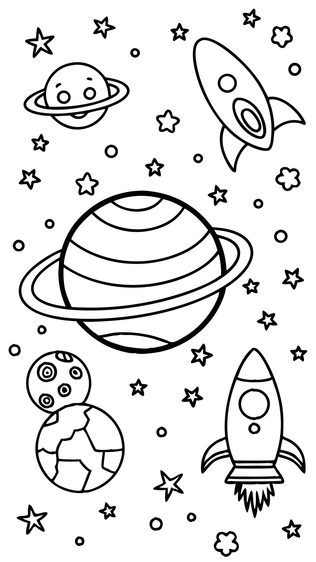 coloring pages of space